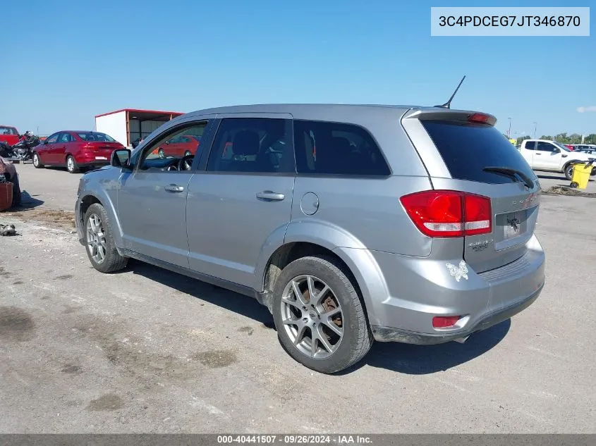 2018 Dodge Journey Gt VIN: 3C4PDCEG7JT346870 Lot: 40441507