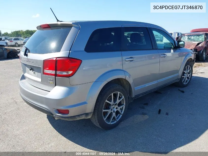 2018 Dodge Journey Gt VIN: 3C4PDCEG7JT346870 Lot: 40441507