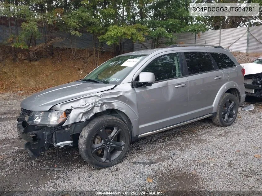 2018 Dodge Journey Crossroad VIN: 3C4PDCGG3JT504781 Lot: 40444539