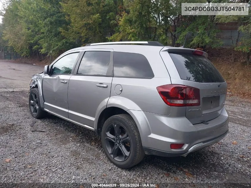 2018 Dodge Journey Crossroad VIN: 3C4PDCGG3JT504781 Lot: 40444539