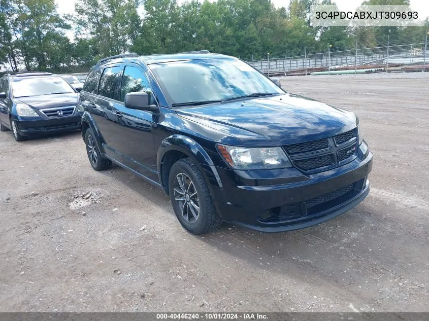 2018 Dodge Journey Se VIN: 3C4PDCABXJT309693 Lot: 40446240