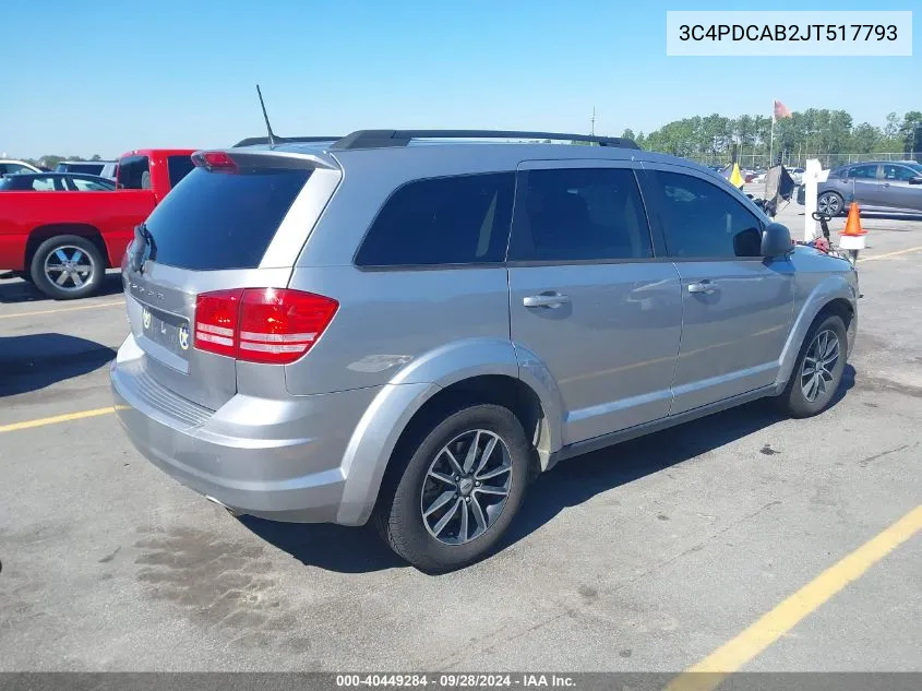 3C4PDCAB2JT517793 2018 Dodge Journey Se