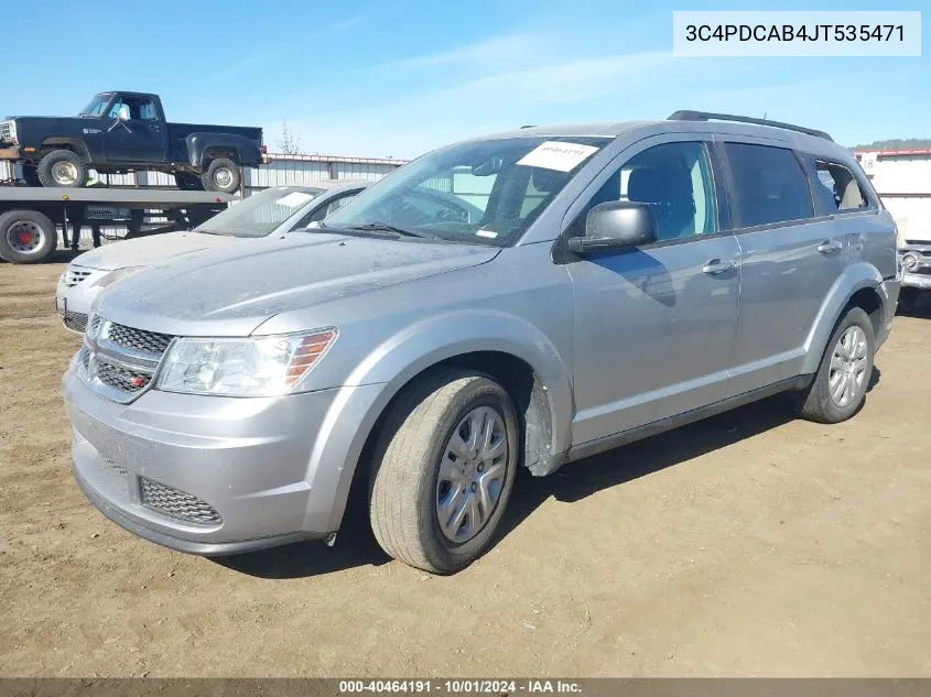 2018 Dodge Journey Se VIN: 3C4PDCAB4JT535471 Lot: 40464191