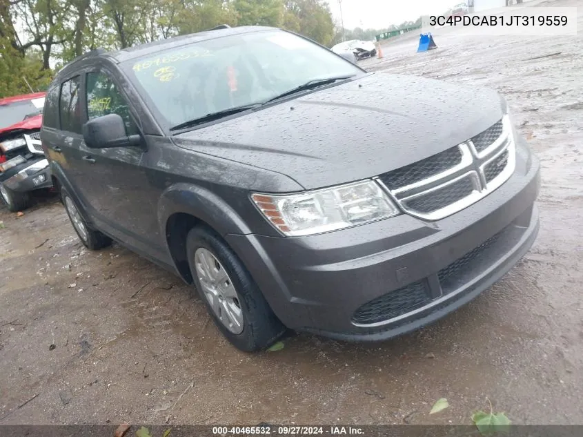 2018 Dodge Journey Se VIN: 3C4PDCAB1JT319559 Lot: 40465532