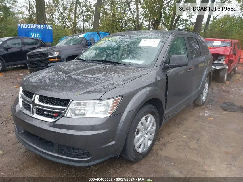 2018 Dodge Journey Se VIN: 3C4PDCAB1JT319559 Lot: 40465532