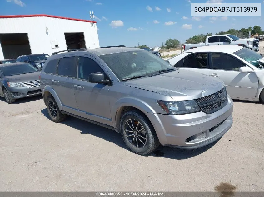 2018 Dodge Journey Se VIN: 3C4PDCAB7JT513979 Lot: 40480353