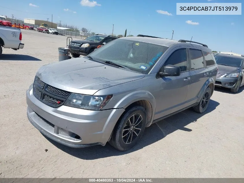 2018 Dodge Journey Se VIN: 3C4PDCAB7JT513979 Lot: 40480353