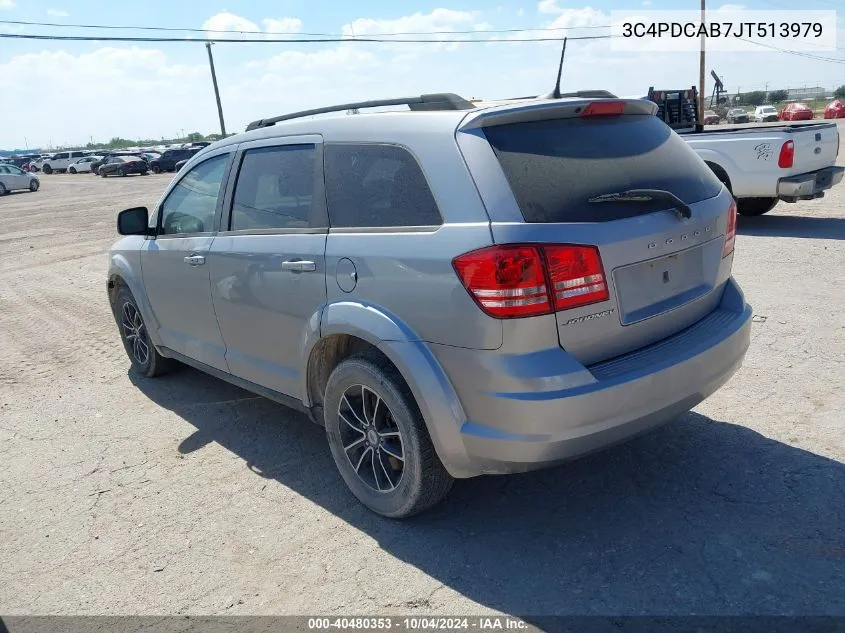 2018 Dodge Journey Se VIN: 3C4PDCAB7JT513979 Lot: 40480353