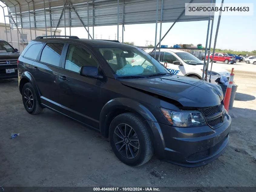 2018 Dodge Journey Se VIN: 3C4PDCAB4JT444653 Lot: 40486517