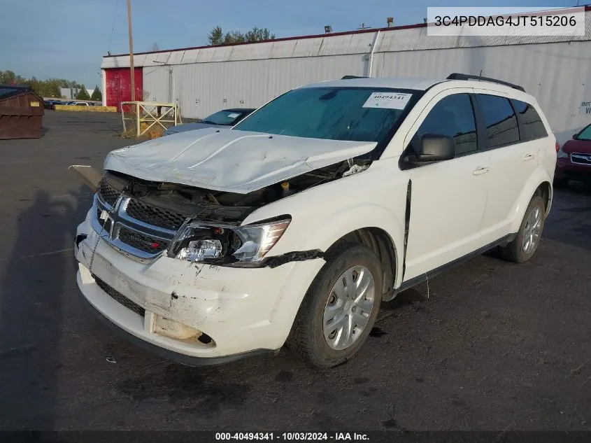 2018 Dodge Journey Se Awd VIN: 3C4PDDAG4JT515206 Lot: 40494341