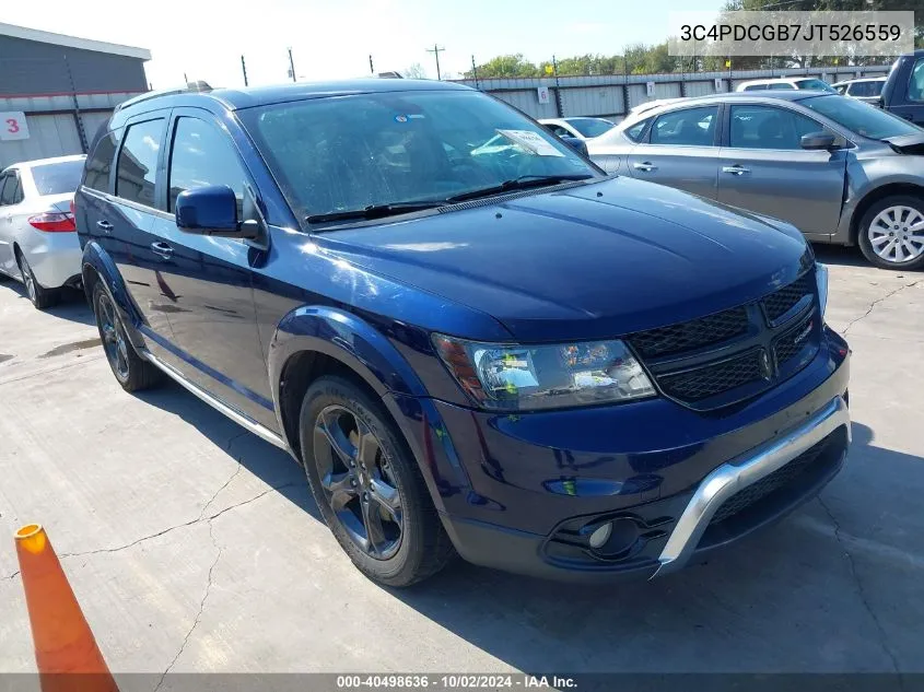 2018 Dodge Journey Crossroad VIN: 3C4PDCGB7JT526559 Lot: 40498636