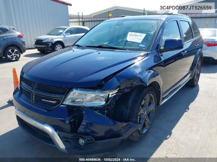 2018 Dodge Journey Crossroad VIN: 3C4PDCGB7JT526559 Lot: 40498636