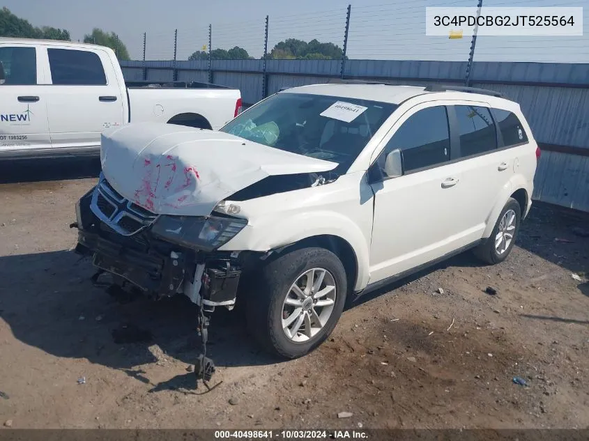 2018 Dodge Journey Sxt VIN: 3C4PDCBG2JT525564 Lot: 40498641