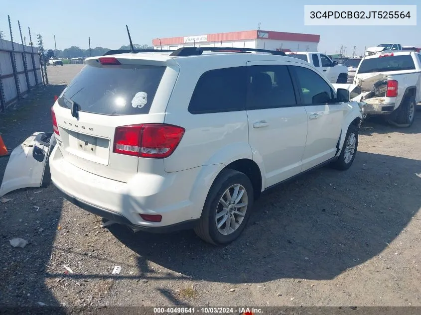 2018 Dodge Journey Sxt VIN: 3C4PDCBG2JT525564 Lot: 40498641