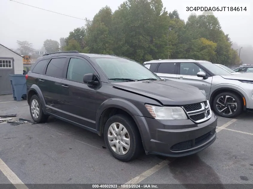 2018 Dodge Journey Se Awd VIN: 3C4PDDAG6JT184614 Lot: 40502923