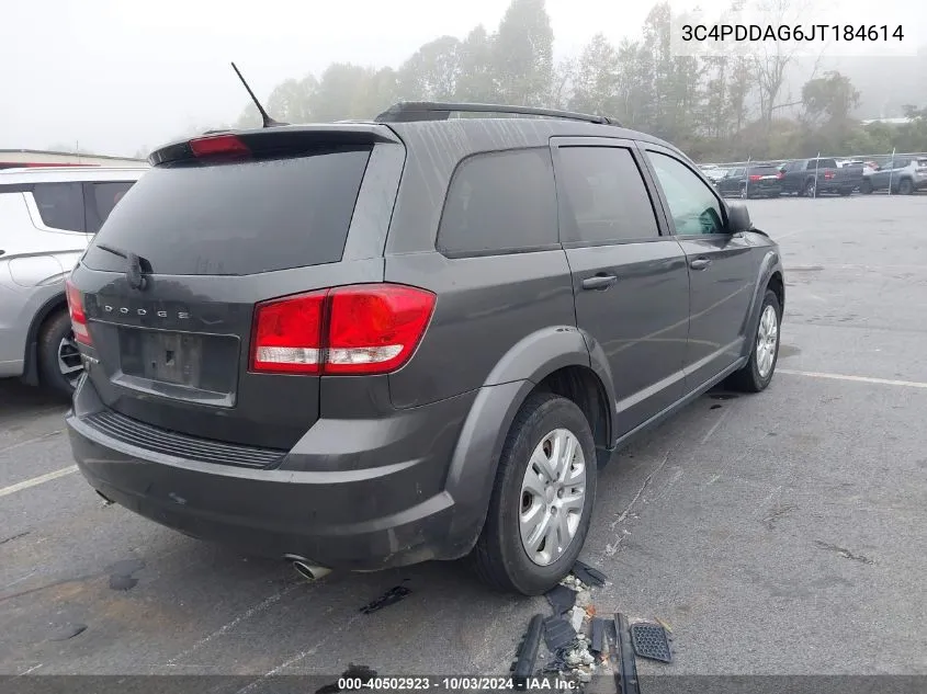 3C4PDDAG6JT184614 2018 Dodge Journey Se Awd