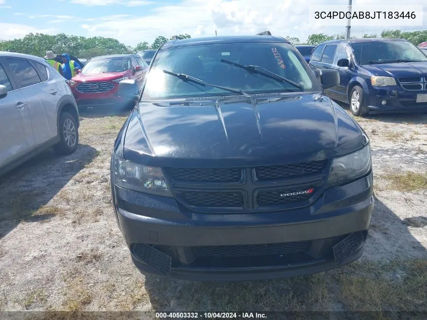 2018 Dodge Journey Se VIN: 3C4PDCAB8JT183446 Lot: 40503332