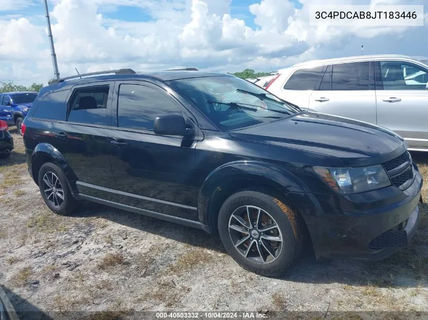 2018 Dodge Journey Se VIN: 3C4PDCAB8JT183446 Lot: 40503332