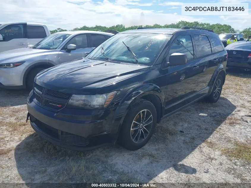 2018 Dodge Journey Se VIN: 3C4PDCAB8JT183446 Lot: 40503332