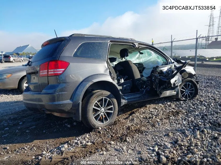 2018 Dodge Journey Se VIN: 3C4PDCABXJT533854 Lot: 40521376