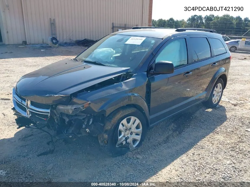 2018 Dodge Journey Se VIN: 3C4PDCAB0JT421290 Lot: 40528340