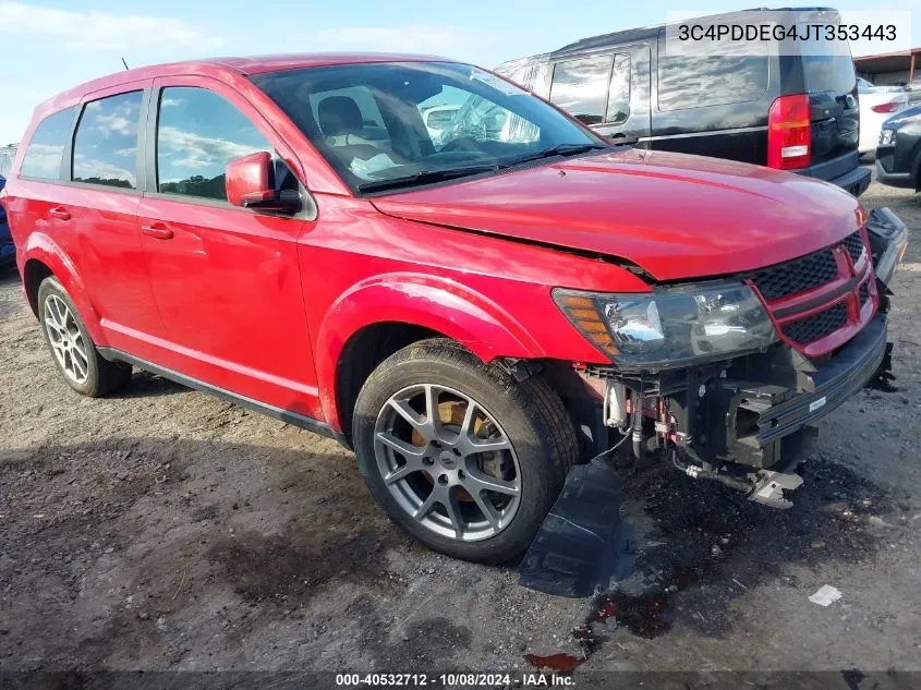 3C4PDDEG4JT353443 2018 Dodge Journey Gt Awd