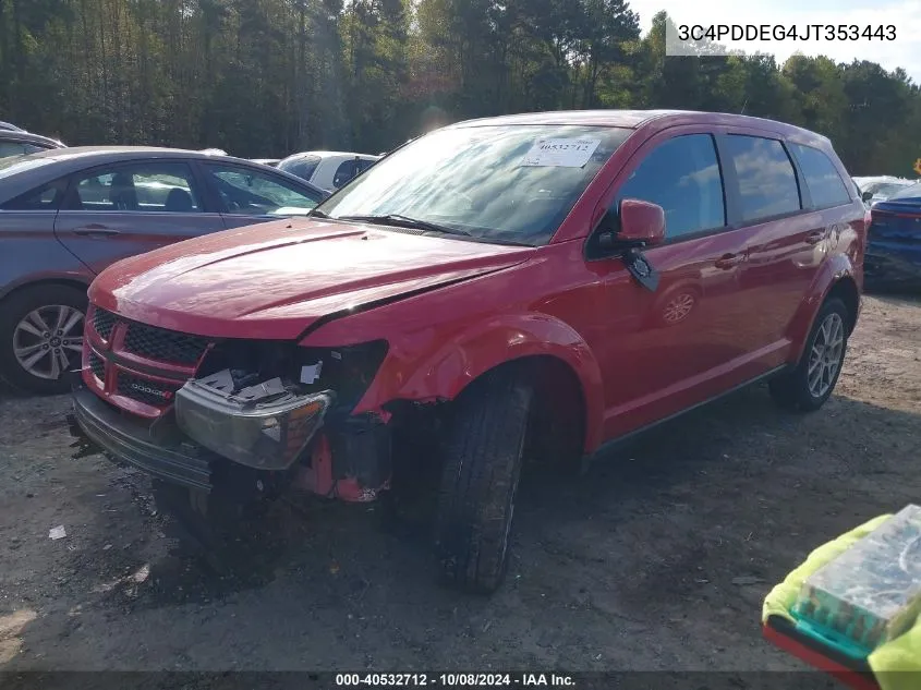 2018 Dodge Journey Gt Awd VIN: 3C4PDDEG4JT353443 Lot: 40532712