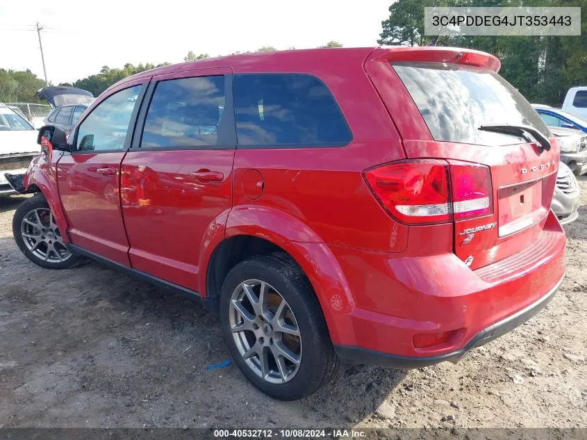 3C4PDDEG4JT353443 2018 Dodge Journey Gt Awd