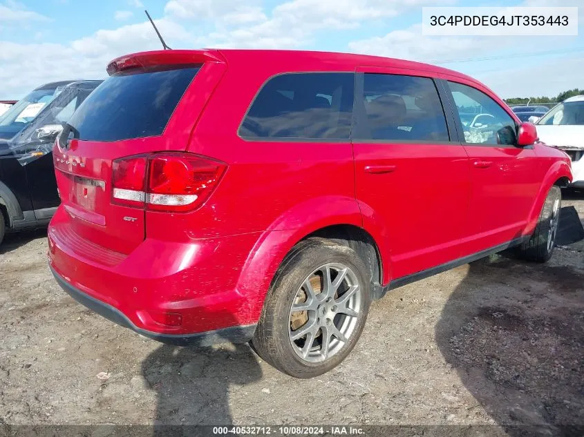 2018 Dodge Journey Gt Awd VIN: 3C4PDDEG4JT353443 Lot: 40532712