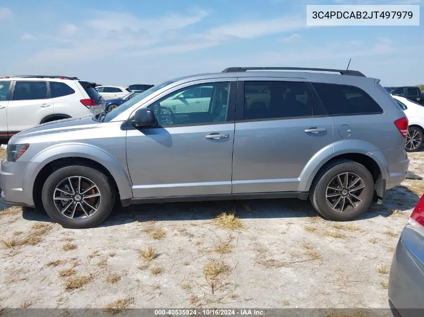 2018 Dodge Journey Se VIN: 3C4PDCAB2JT497979 Lot: 40535924