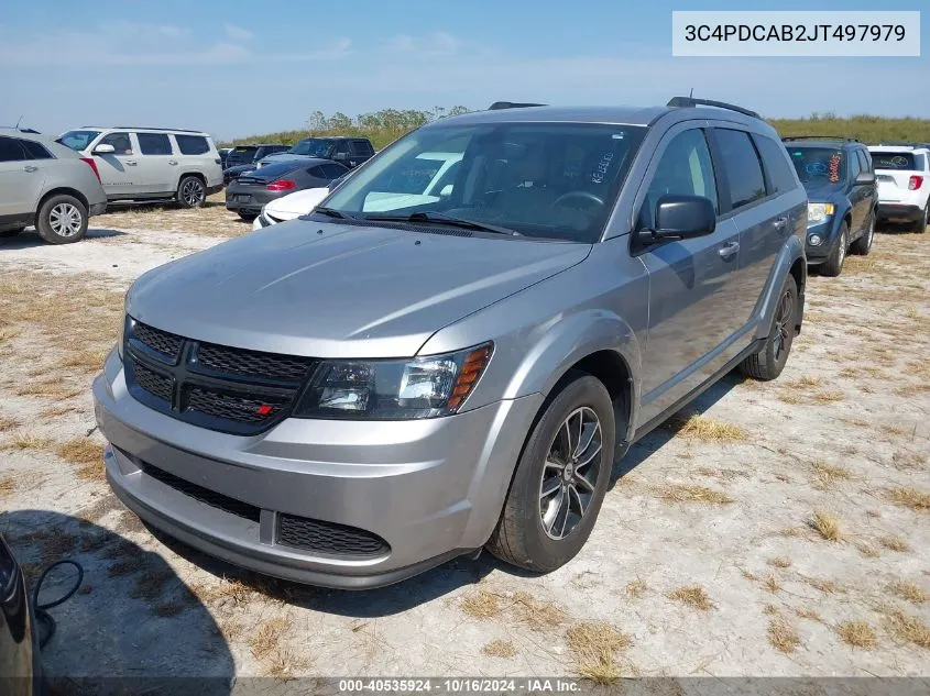 2018 Dodge Journey Se VIN: 3C4PDCAB2JT497979 Lot: 40535924