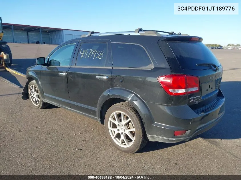 2018 Dodge Journey Gt VIN: 3C4PDDFG1JT189776 Lot: 40536172