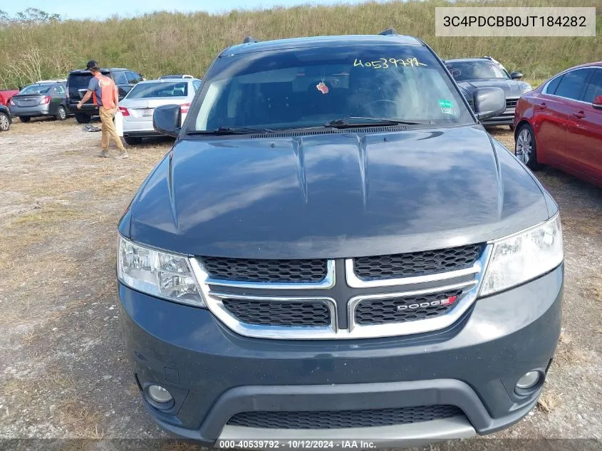 2018 Dodge Journey Sxt VIN: 3C4PDCBB0JT184282 Lot: 40539792