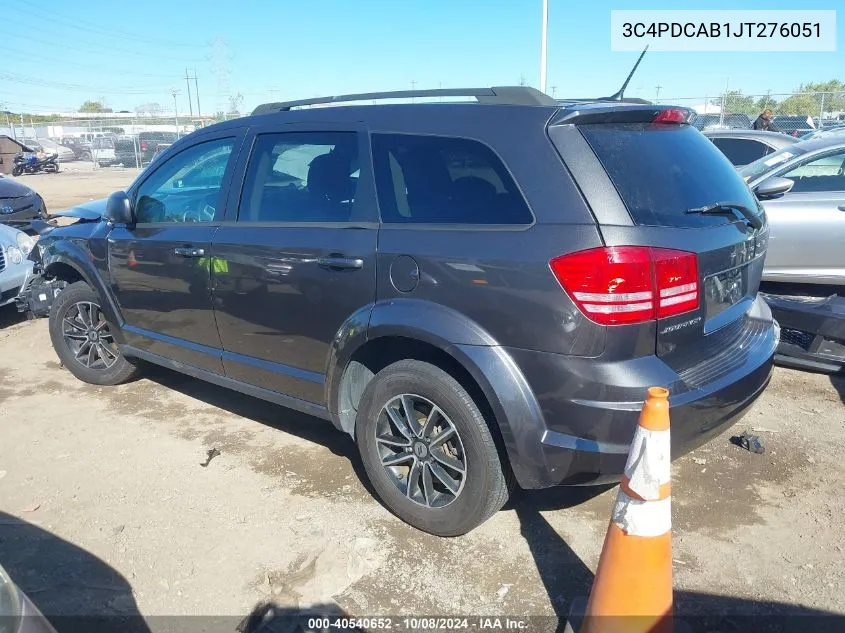 2018 Dodge Journey Se VIN: 3C4PDCAB1JT276051 Lot: 40540652