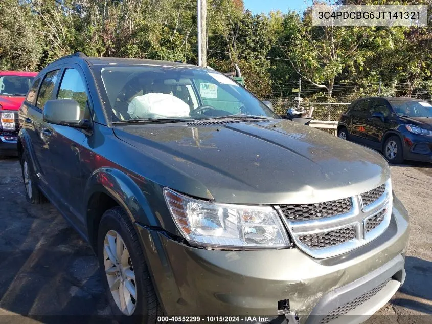 2018 Dodge Journey Sxt VIN: 3C4PDCBG6JT141321 Lot: 40552299