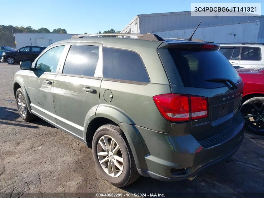 2018 Dodge Journey Sxt VIN: 3C4PDCBG6JT141321 Lot: 40552299