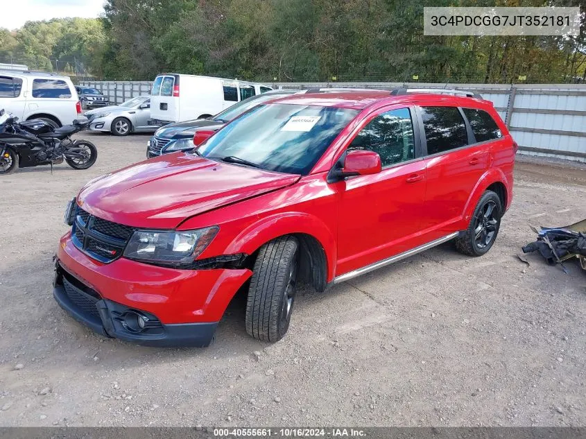 2018 Dodge Journey Crossroad VIN: 3C4PDCGG7JT352181 Lot: 40555661