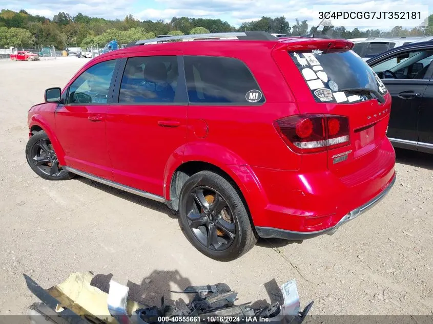 2018 Dodge Journey Crossroad VIN: 3C4PDCGG7JT352181 Lot: 40555661