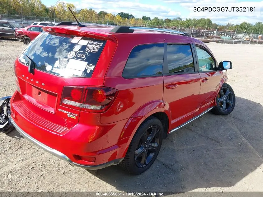 2018 Dodge Journey Crossroad VIN: 3C4PDCGG7JT352181 Lot: 40555661