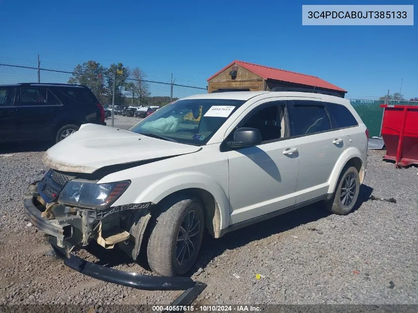 2018 Dodge Journey Se VIN: 3C4PDCAB0JT385133 Lot: 40557615