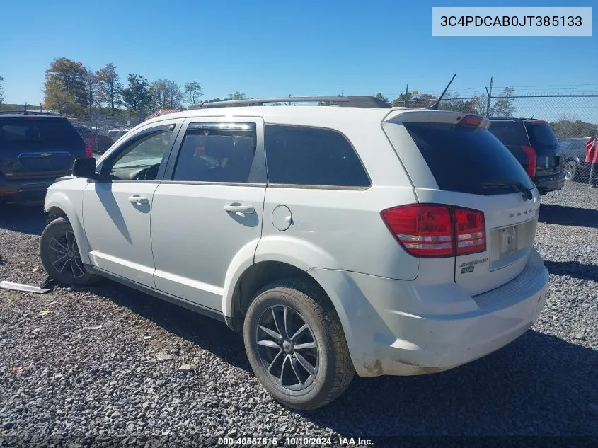 2018 Dodge Journey Se VIN: 3C4PDCAB0JT385133 Lot: 40557615