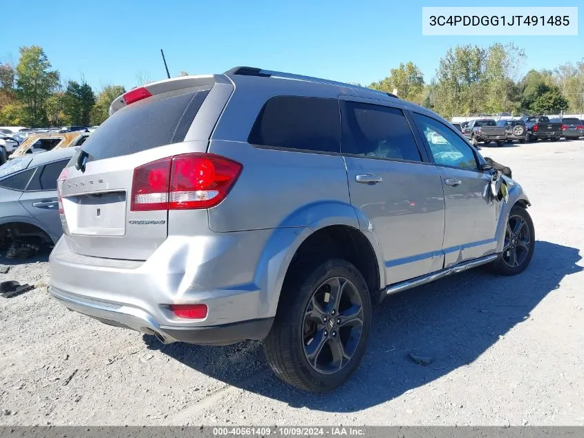 2018 Dodge Journey Crossroad Awd VIN: 3C4PDDGG1JT491485 Lot: 40561409