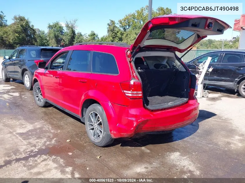 2018 Dodge Journey Se VIN: 3C4PDCAB6JT490498 Lot: 40561523