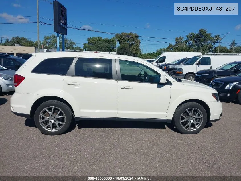 2018 Dodge Journey Gt Awd VIN: 3C4PDDEGXJT431207 Lot: 40565666