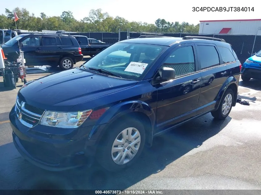 2018 Dodge Journey Se VIN: 3C4PDCAB9JT384014 Lot: 40573873