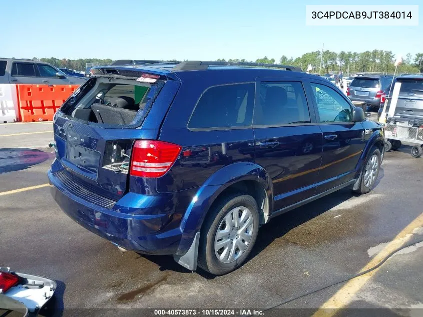 2018 Dodge Journey Se VIN: 3C4PDCAB9JT384014 Lot: 40573873