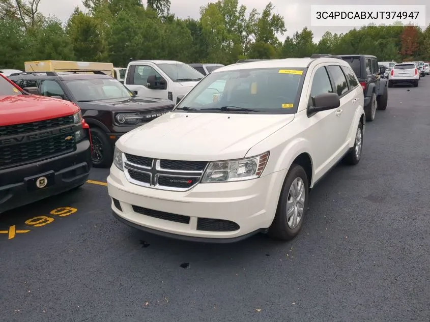 3C4PDCABXJT374947 2018 Dodge Journey Se