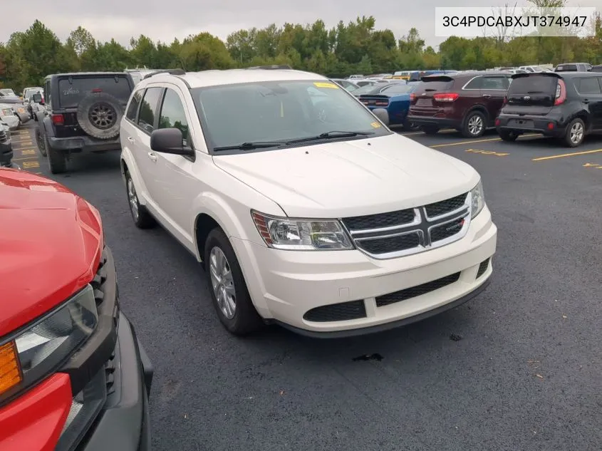 3C4PDCABXJT374947 2018 Dodge Journey Se