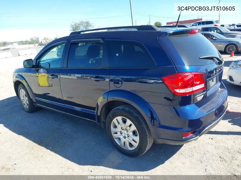 3C4PDCBG3JT510605 2018 Dodge Journey Sxt