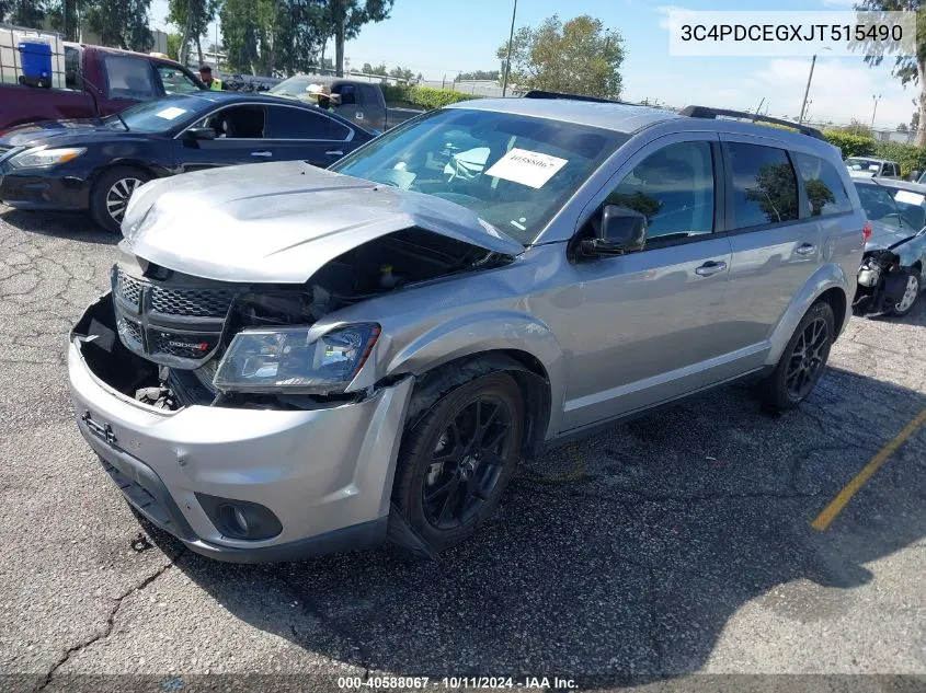 2018 Dodge Journey Gt VIN: 3C4PDCEGXJT515490 Lot: 40588067